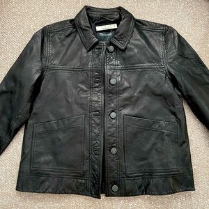 Madewell Leather Chore Jacket Coat